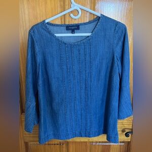 3/4 sleeve denim top